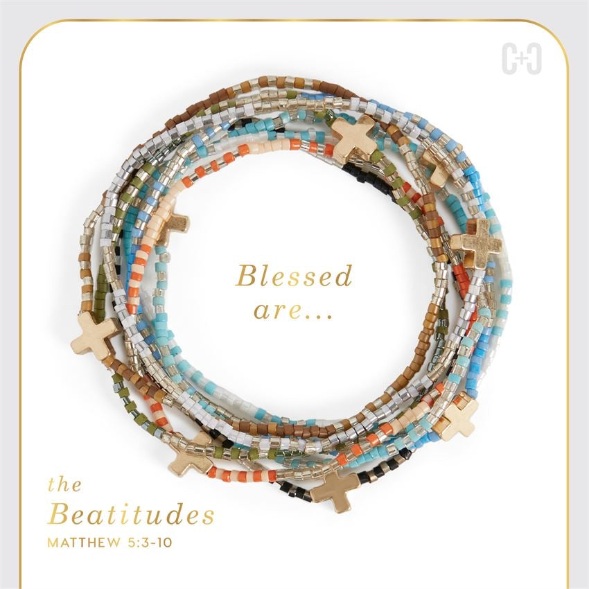 Beatitudes Cross Charm Bracelet - 2 Styles