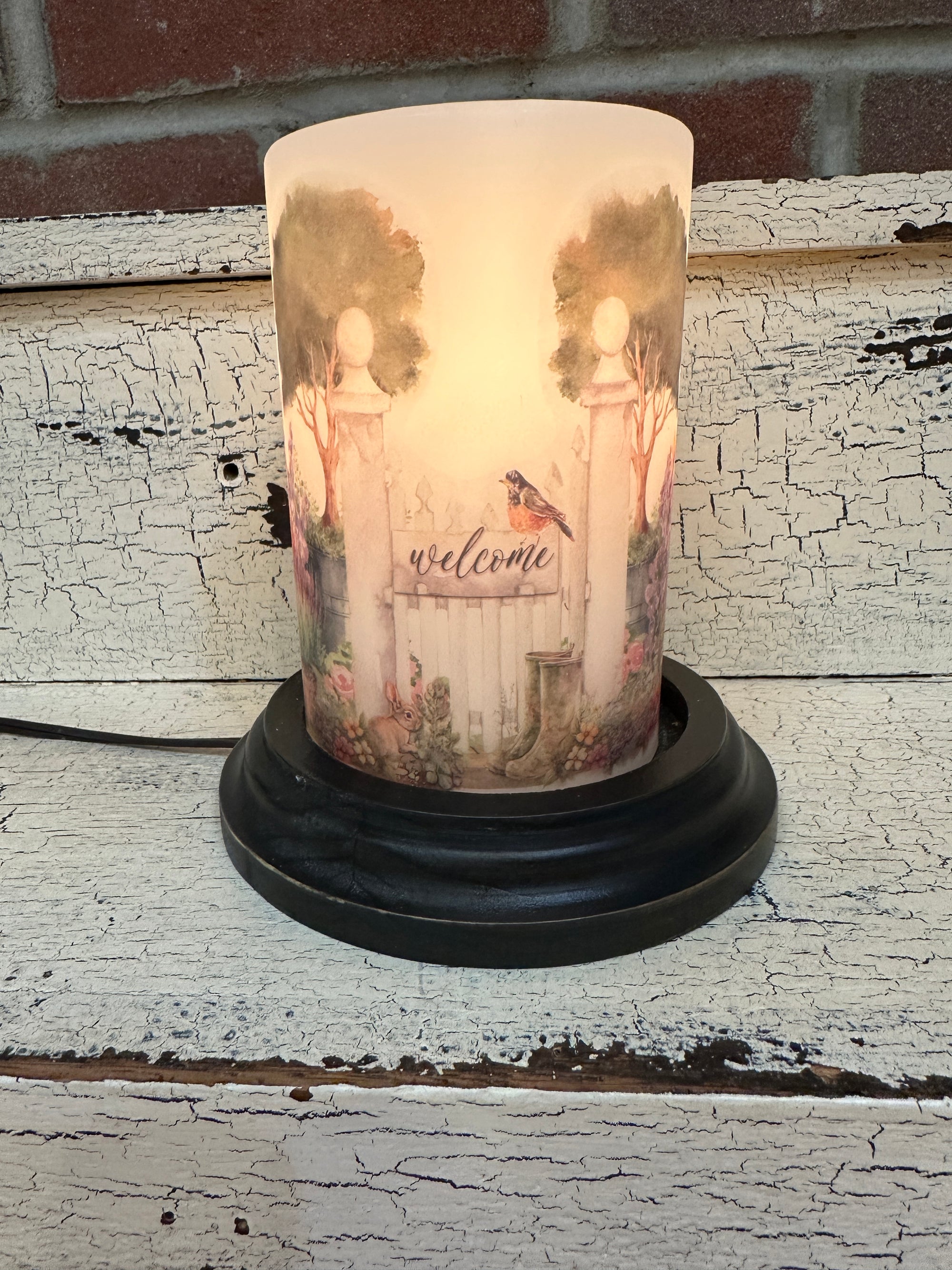 Summer Garden Gate Candle Sleeve