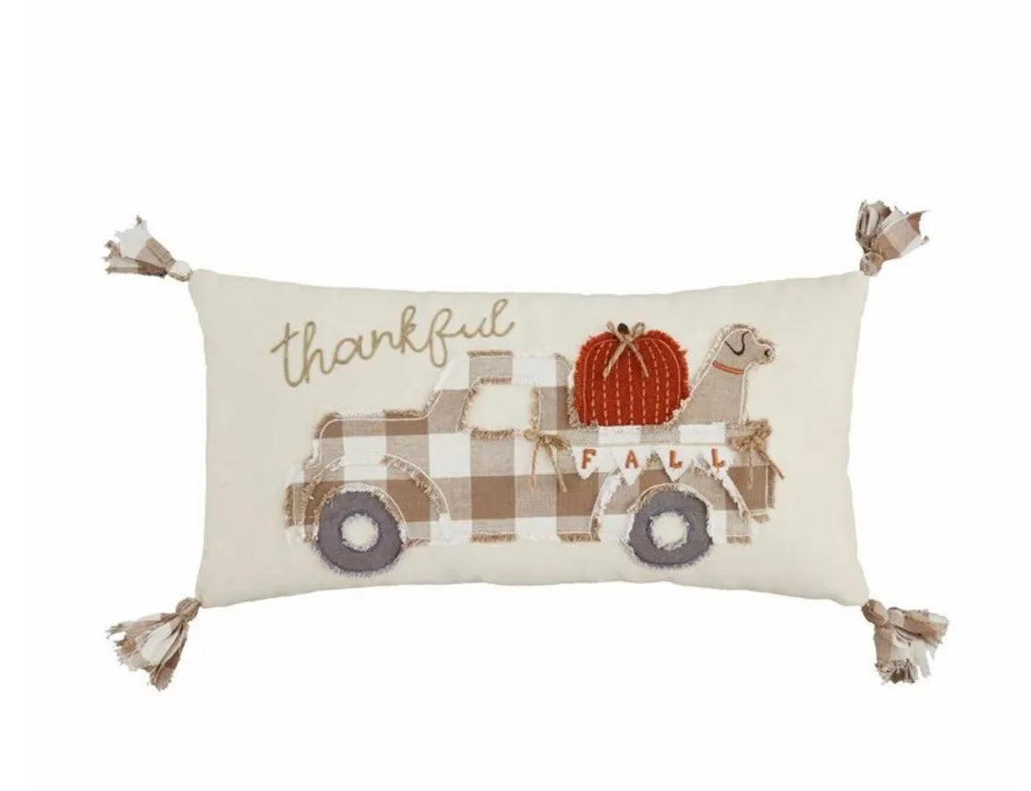 Fall Truck & Dog Pillow
