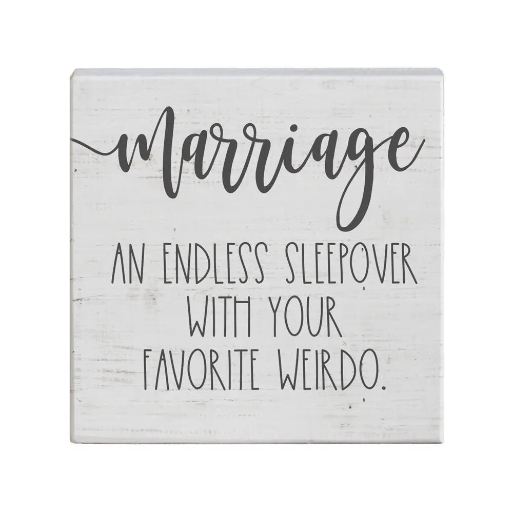 Marriage Wood Block Sign