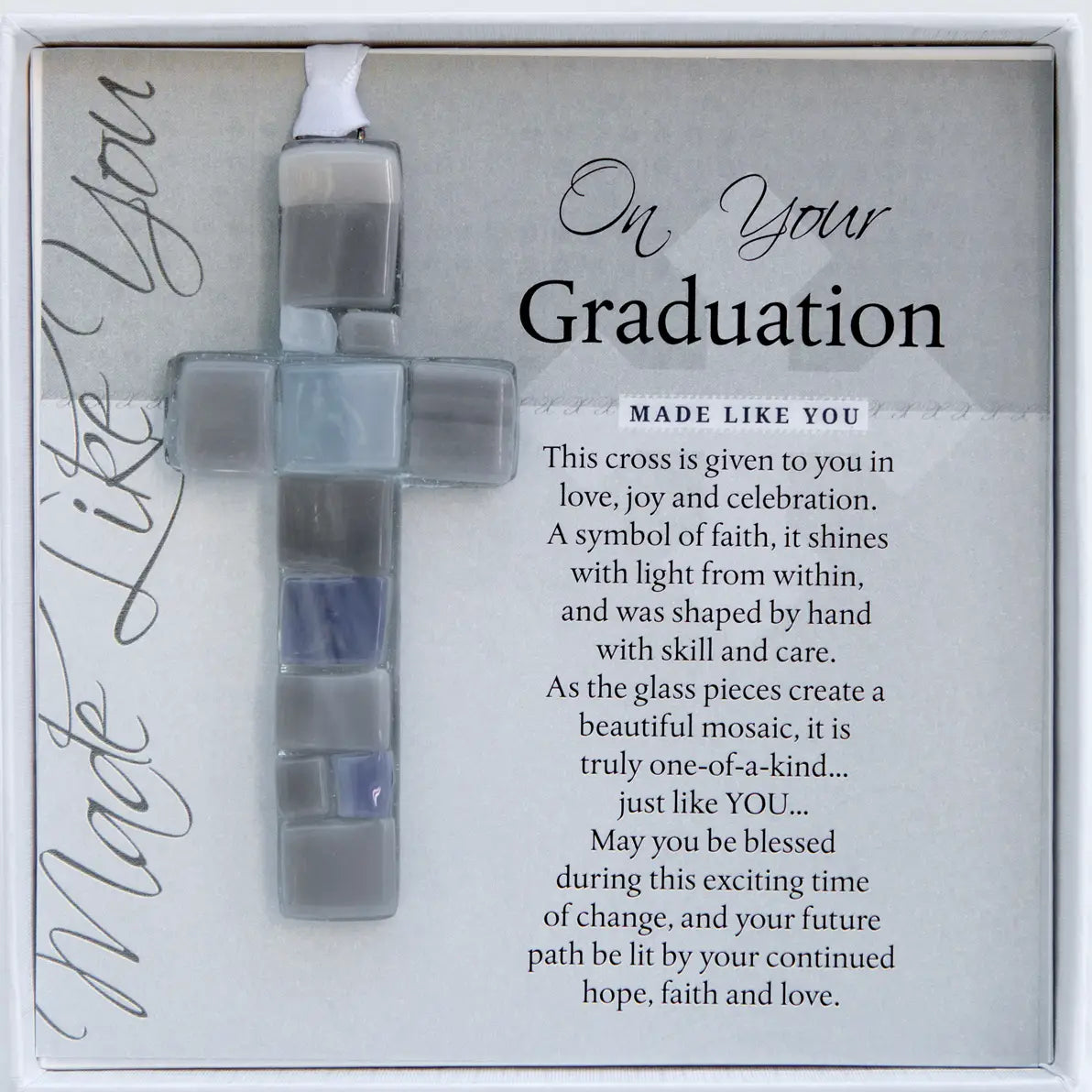 Graduation Mosaic Glass Cross
