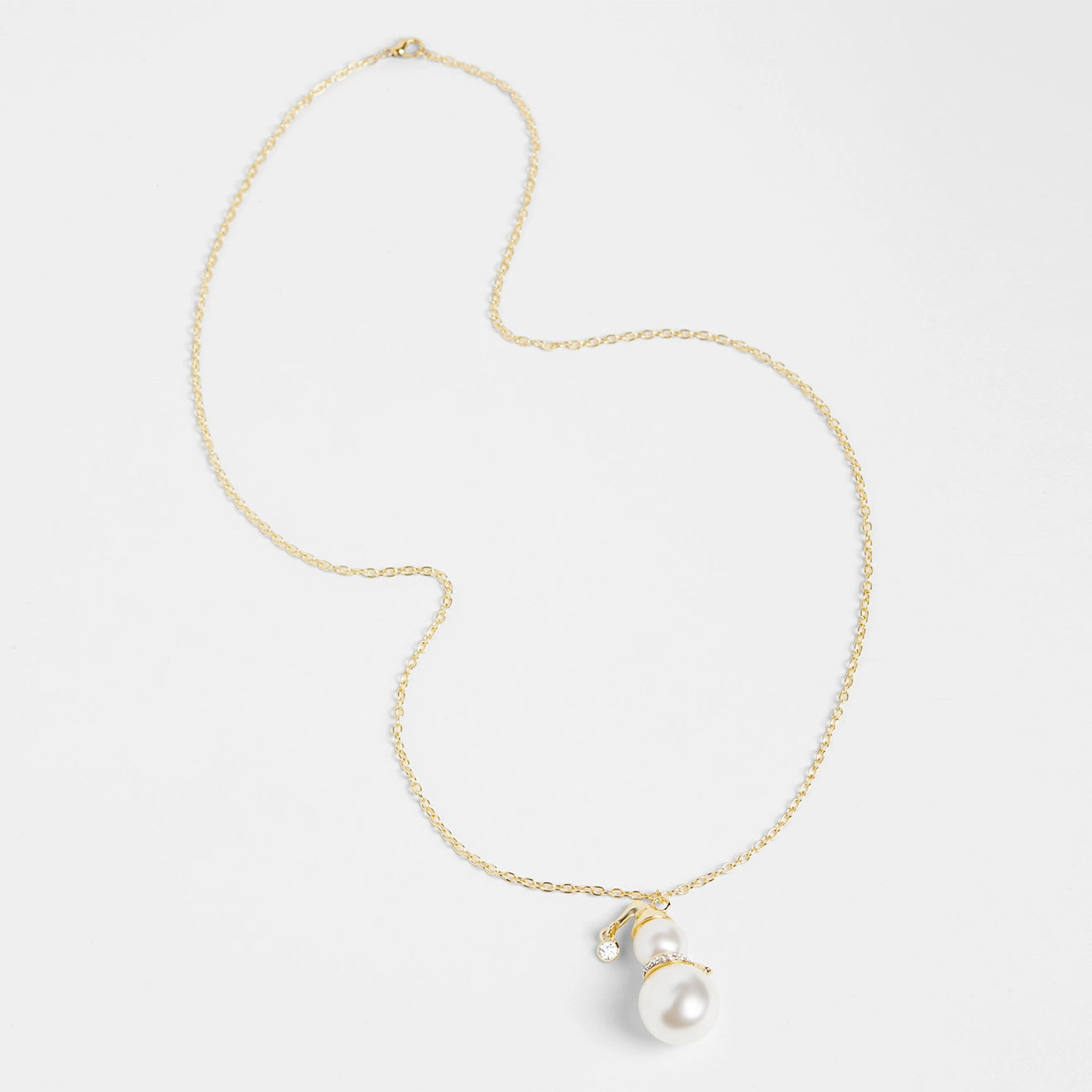 Pearl Snowman Necklace - 2 Styles