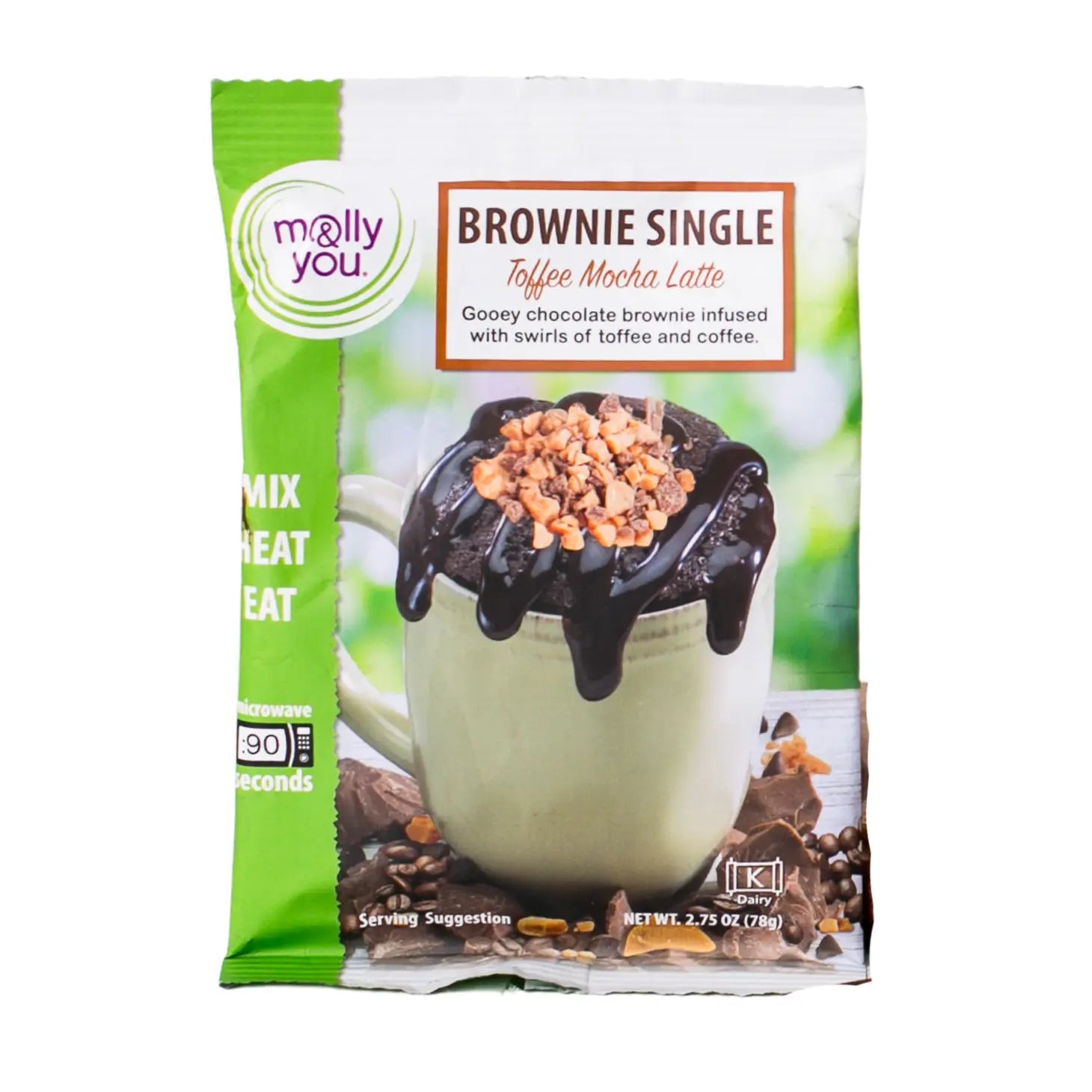 Toffee Mocha Latte Brownie Microwave Single