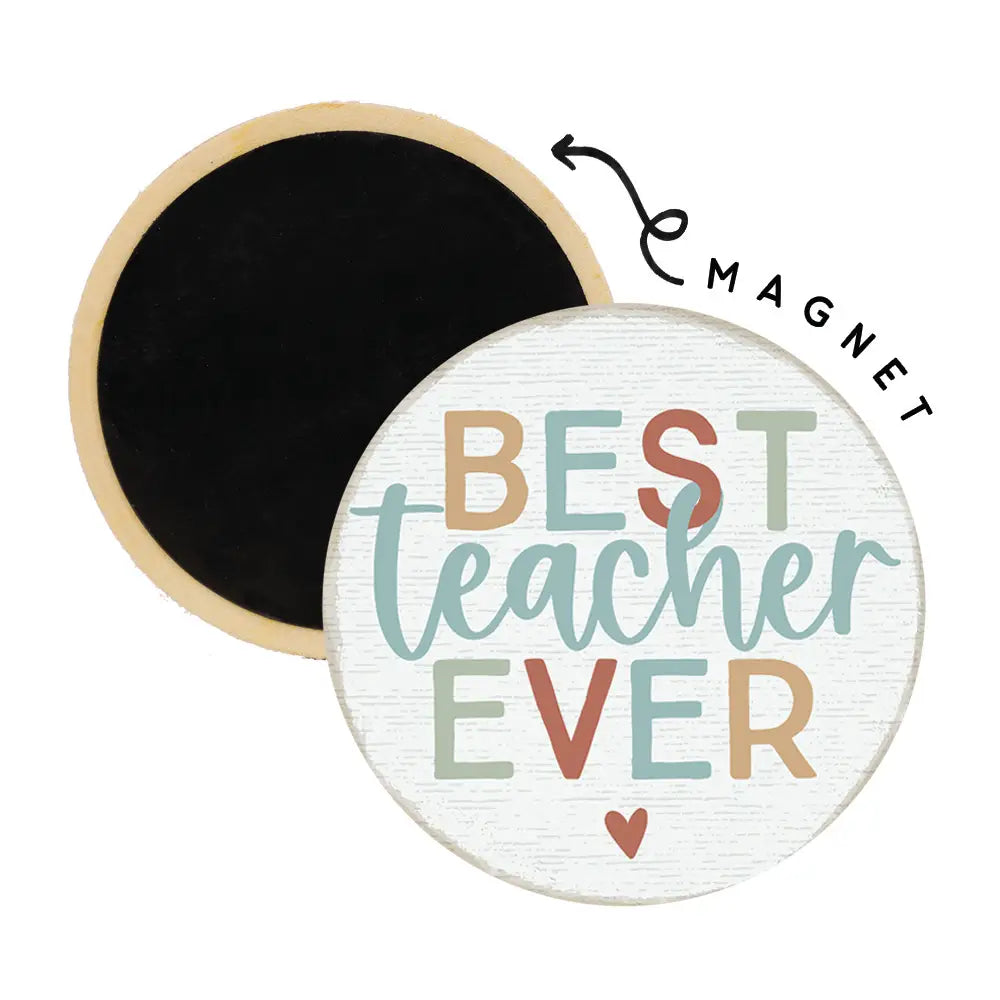 Best Teacher Round Magnet