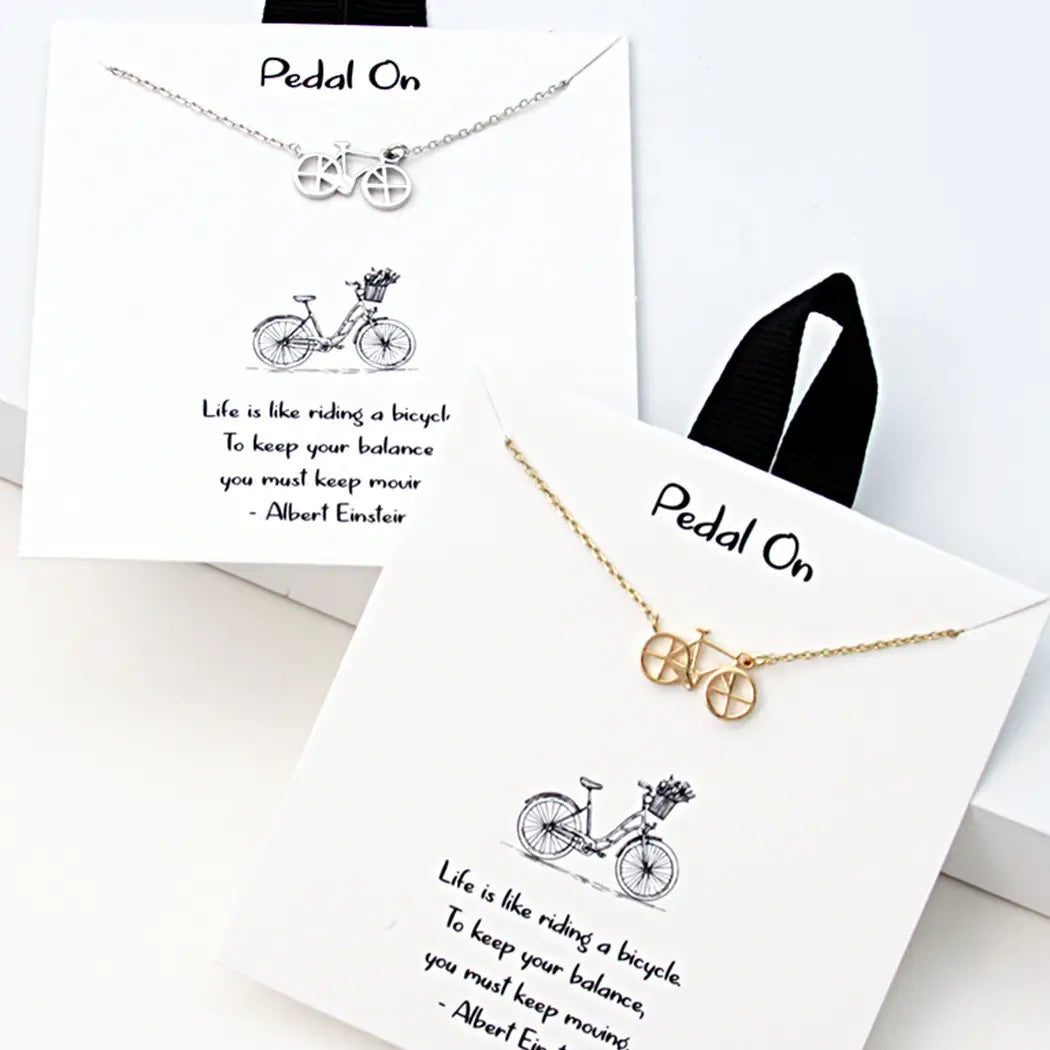 Bicycle Charm Necklace - 2 Styles