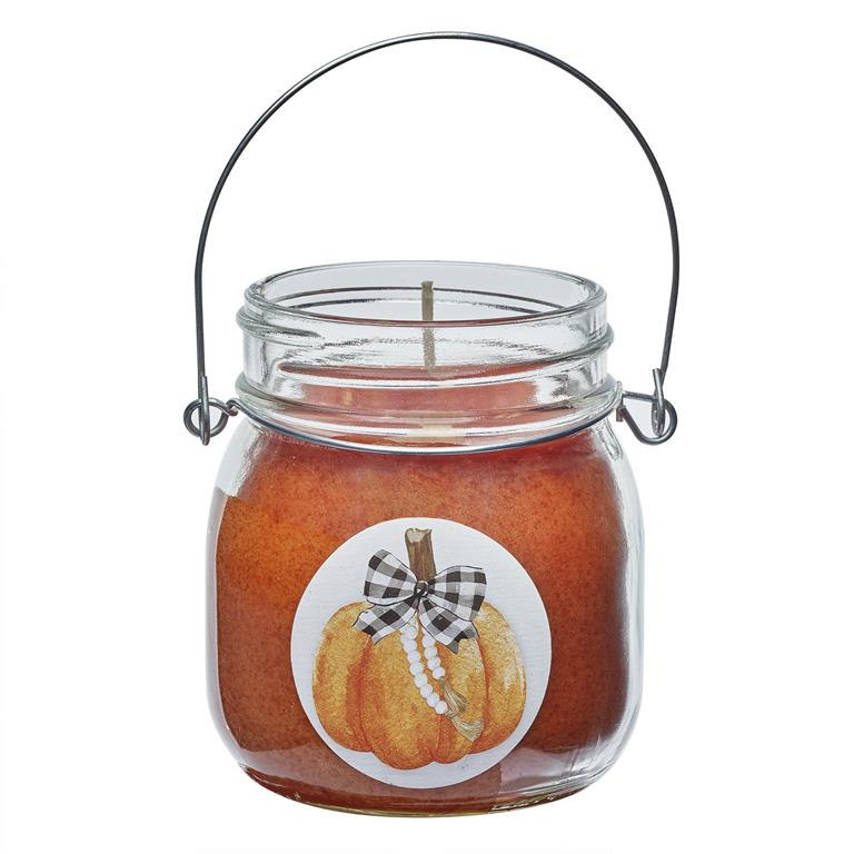 Pumpkin with Bow Jar Candle