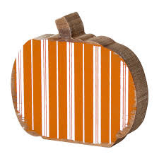 Orange Striped Pumpkin - Small