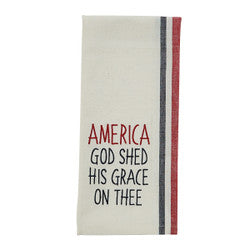 America Embroidered Dishtowel