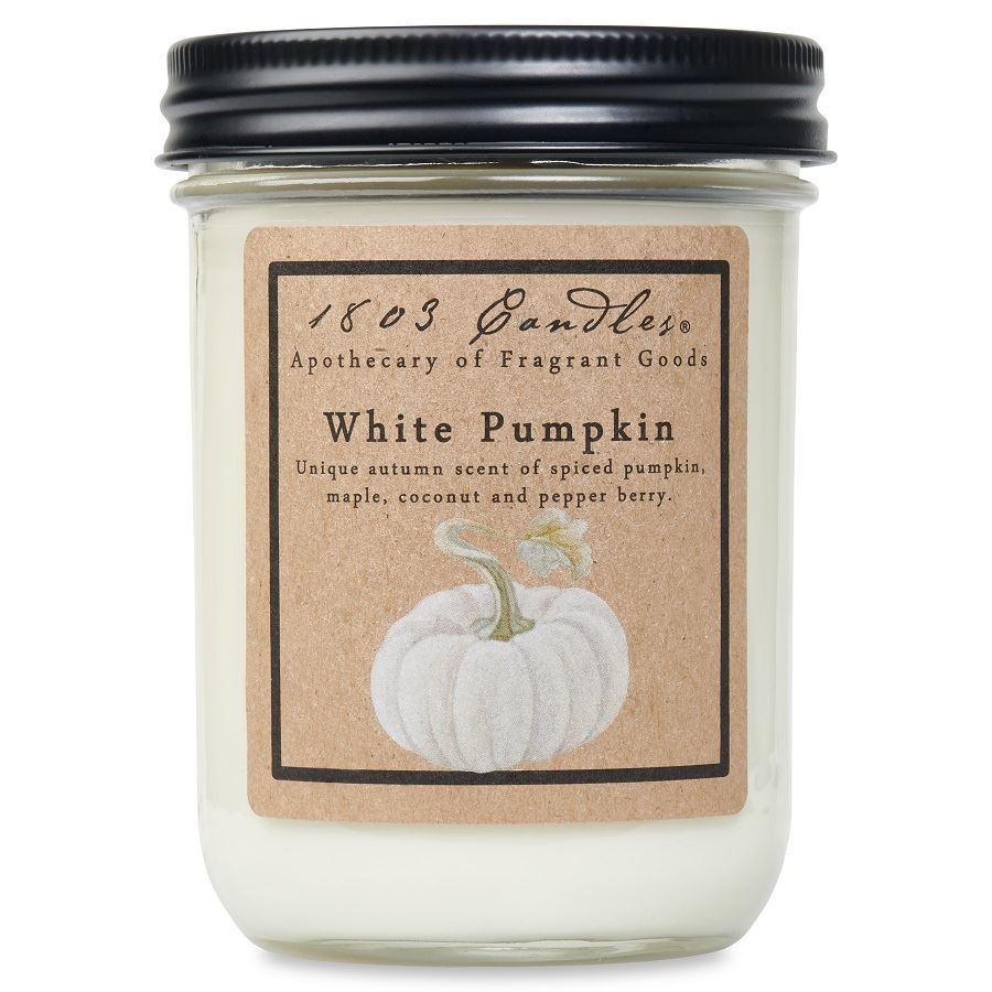White Pumpkin Soy Jar (14 oz)