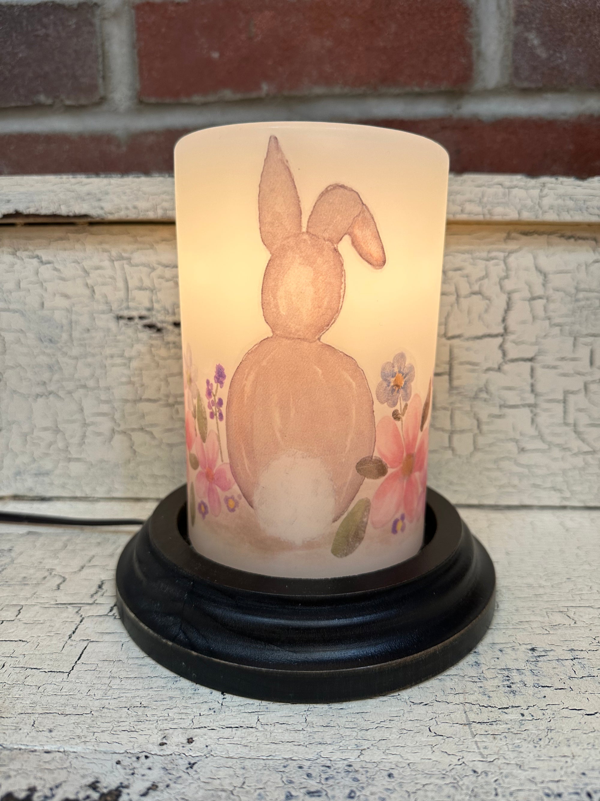Flower Patch Bunny Candle Sleeve