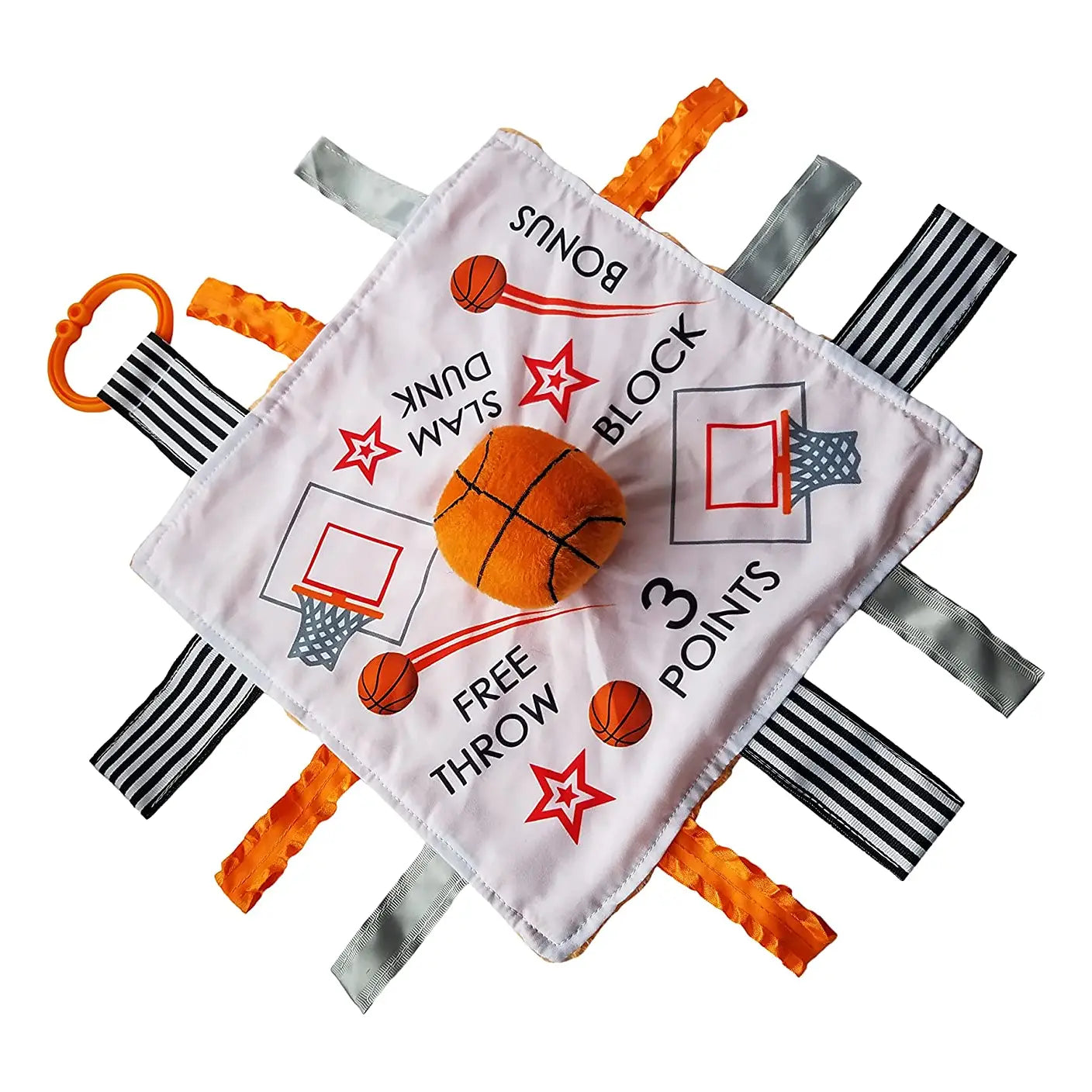 Basketball Baby Lovey Tag Stroller Toy