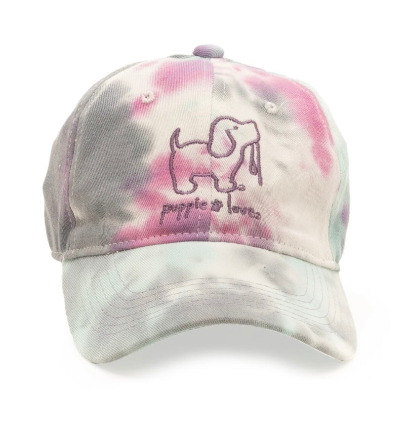 Puppie Love Tie Dye Baseball Hat - 3 styles