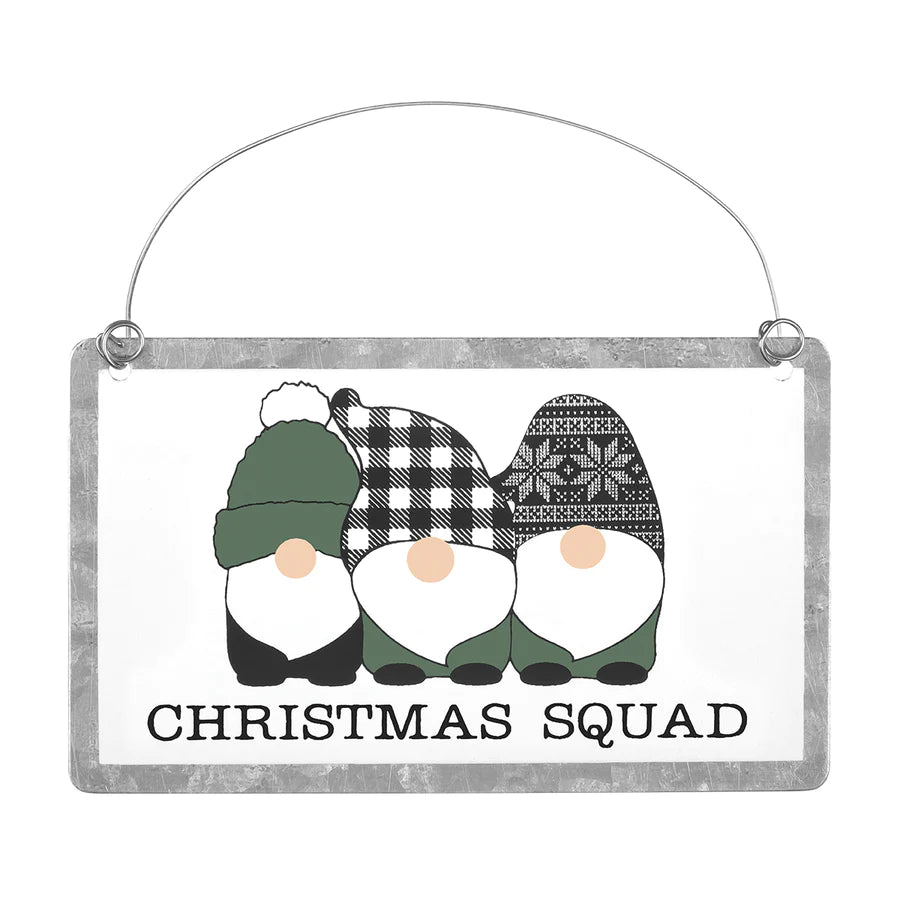 Christmas Squad Tin Ornie