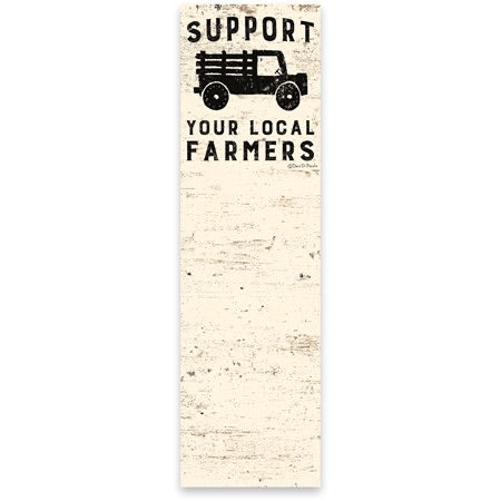 Support Local Farmers List Notepad