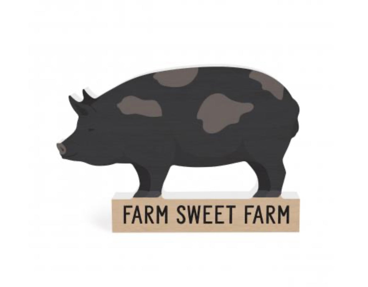 Farm Sweet Farm Pig Shape