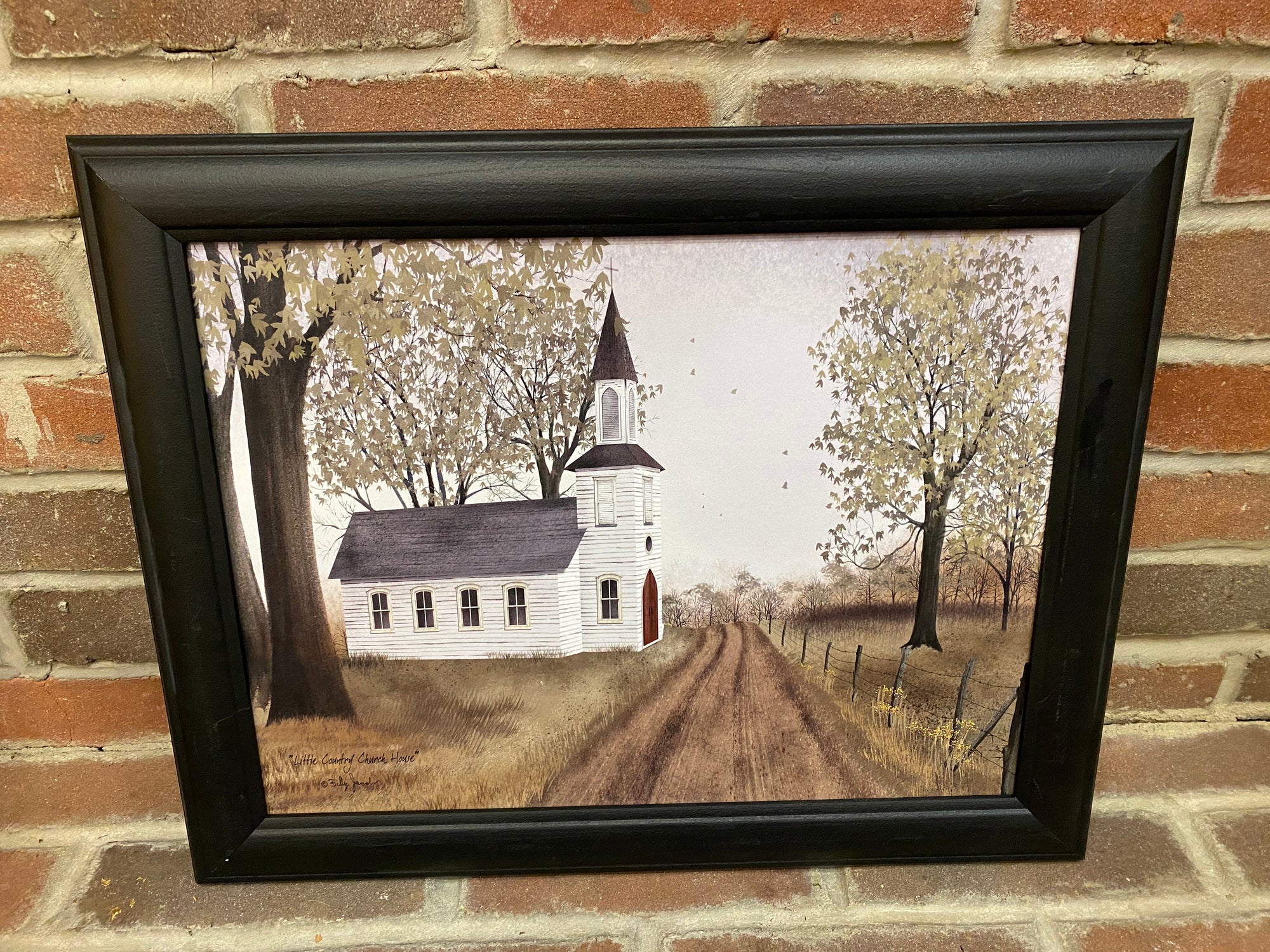 Little Country Church House Framed Print
