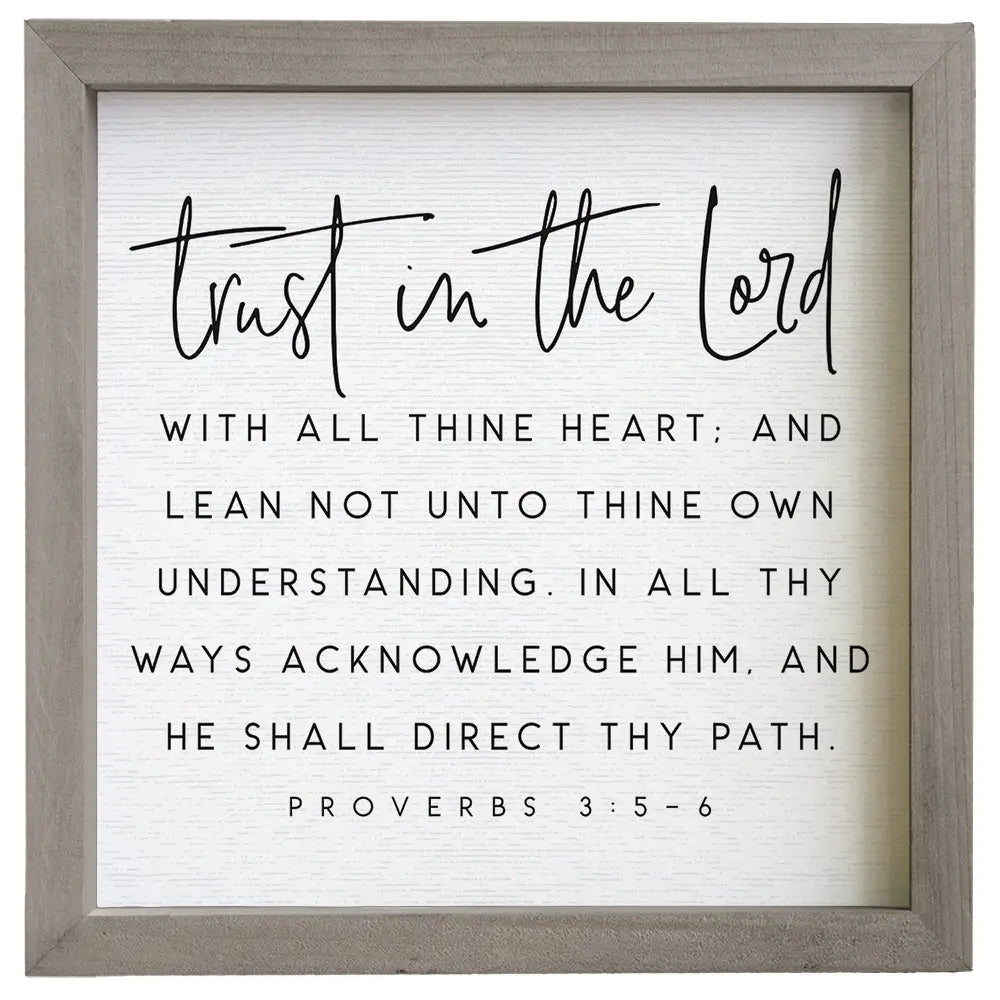Trust in the Lord Framed Sign
