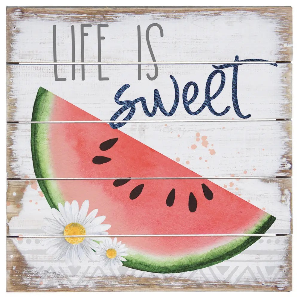 Life is Sweet Watermelon Pallet Sign