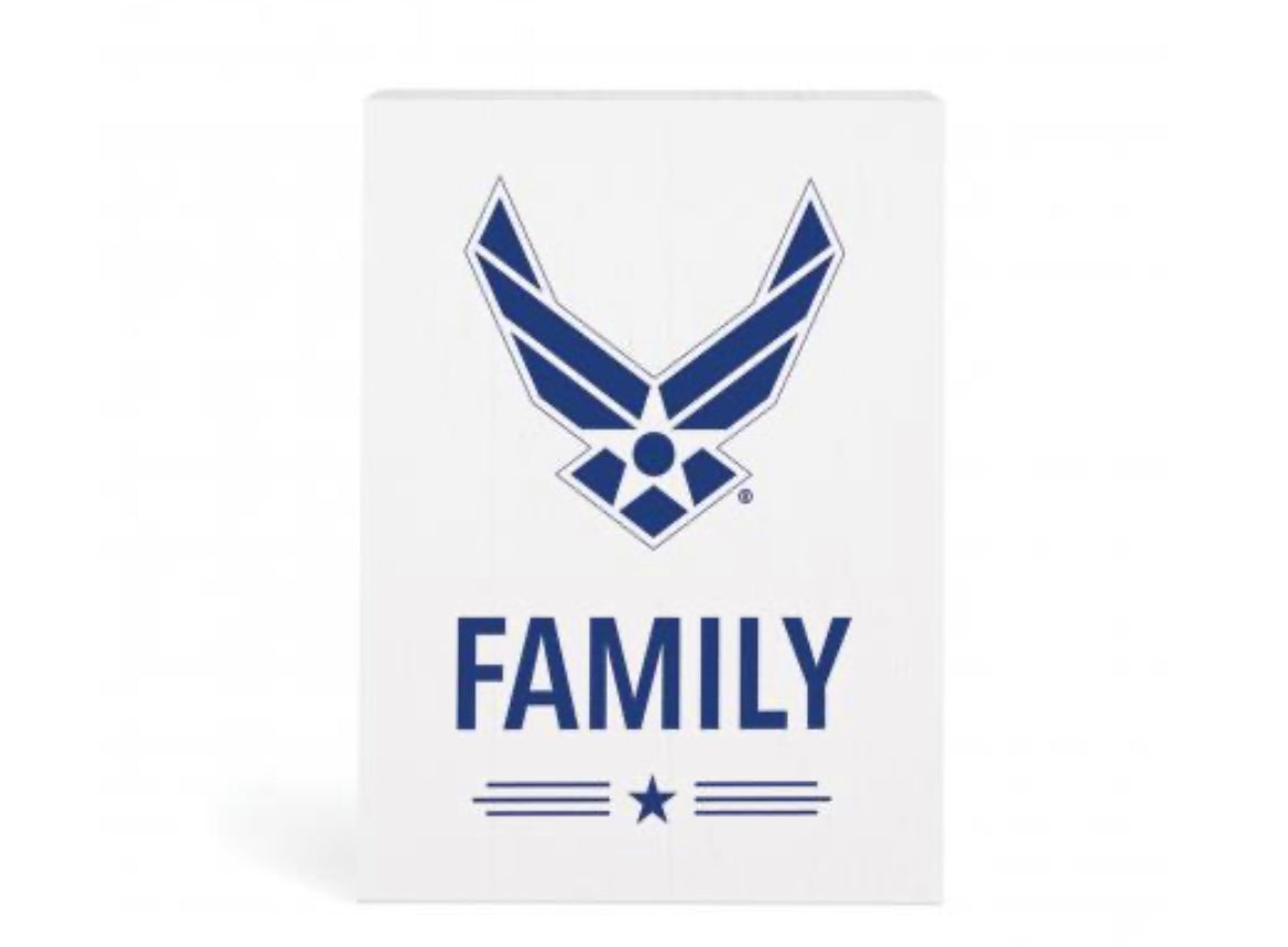 US Air Force Family Wood Block