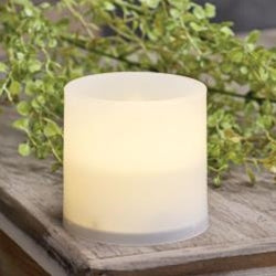 White Timer Pillar Candle - 3 sizes