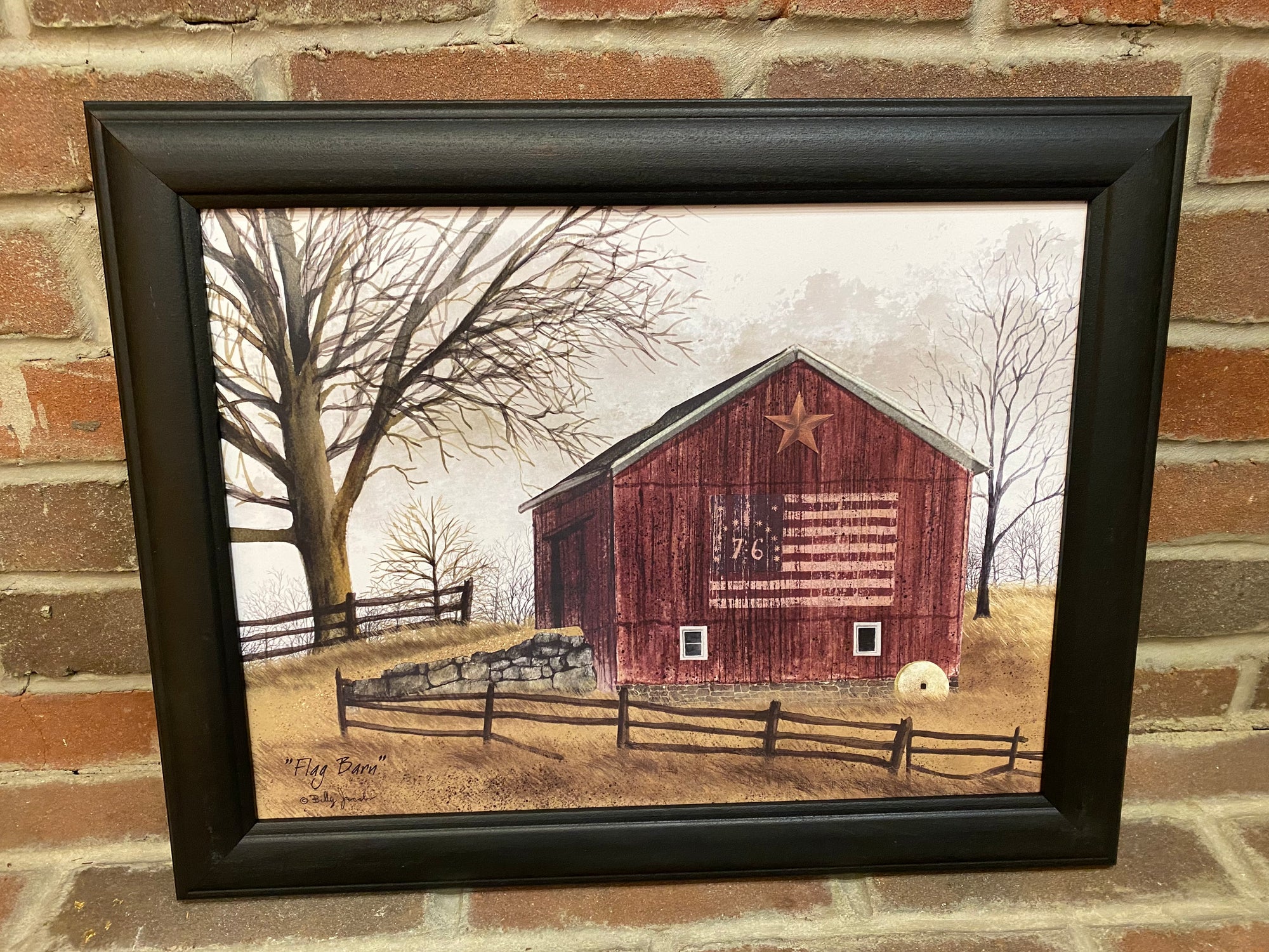 Flag Barn Framed Print