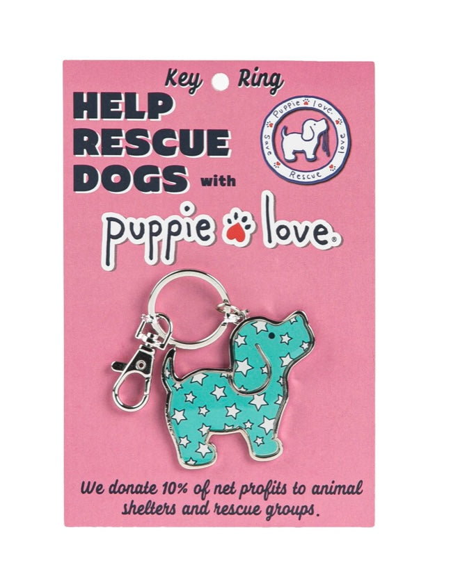 Puppie Love Starry Pup Key Ring