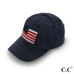 C.C American Flag Baseball Cap - 2 Styles