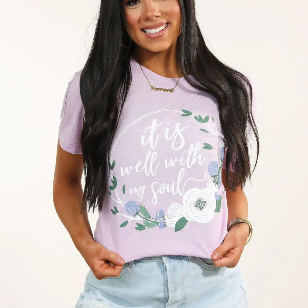 It is Well with my Soul Tee - Lilac