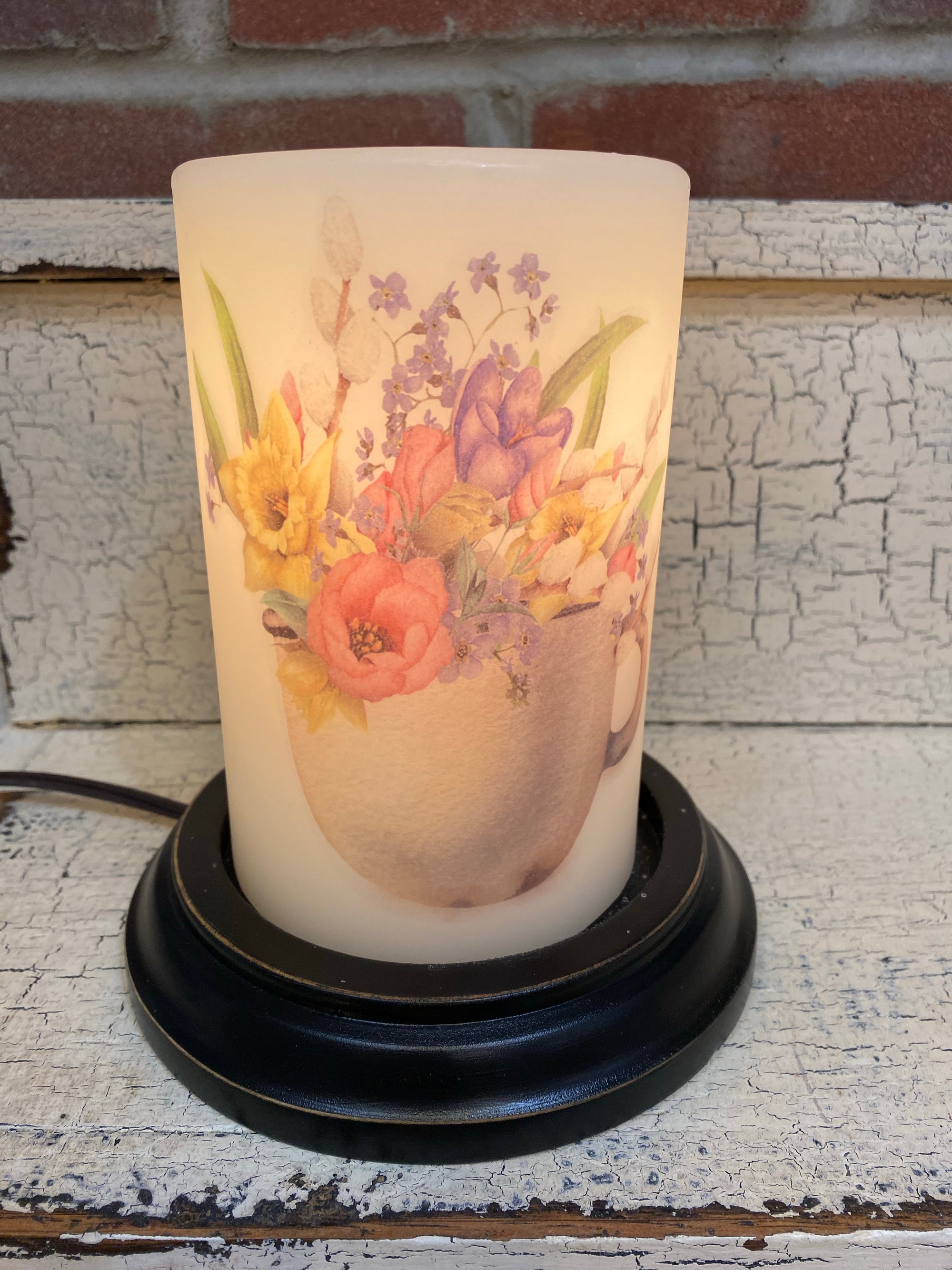 Rusty Cup Spring Florals Candle Sleeve