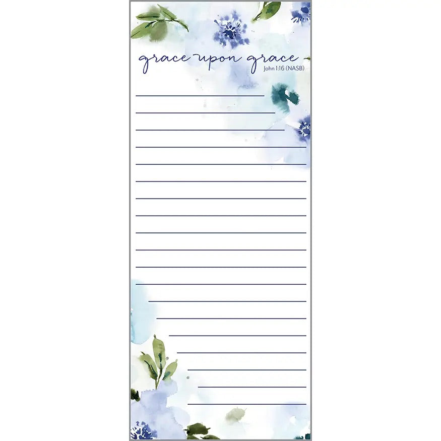 Calming Flowers with Scripture List Pad
