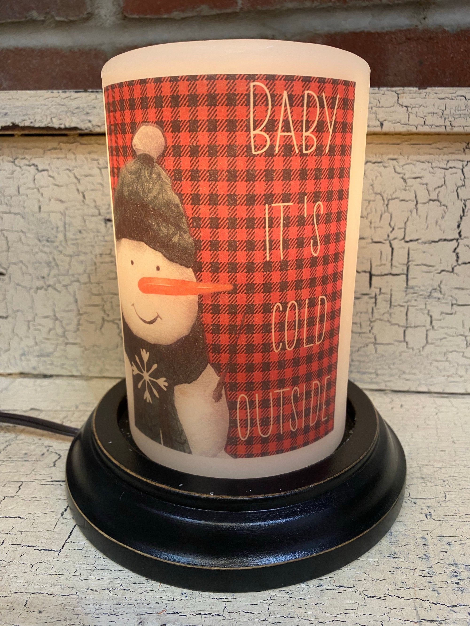 It’s Cold Snowman Candle Sleeve