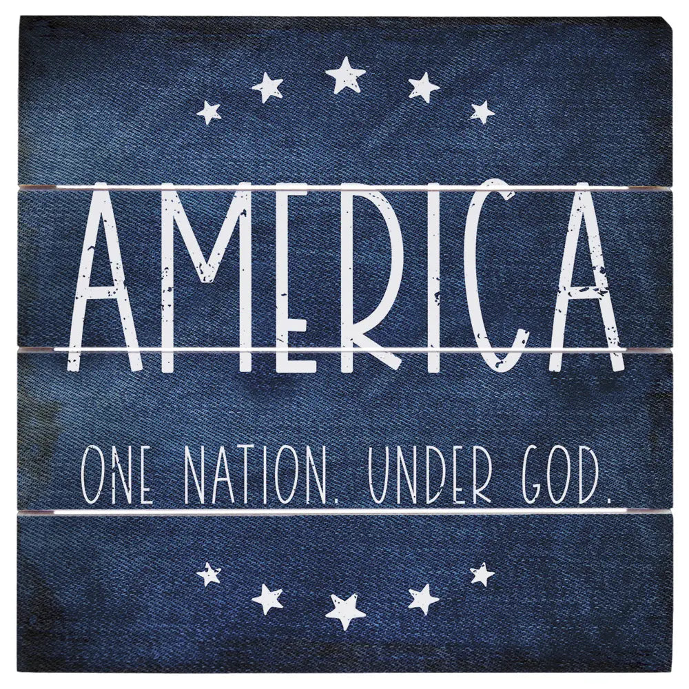 America One Nation Pallet Sign