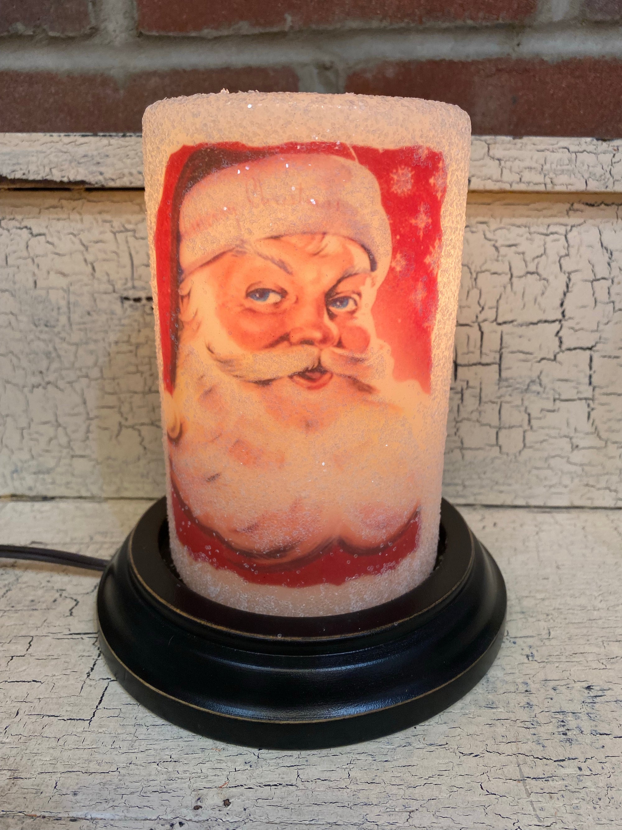 Vintage Red Santa Candle Sleeve