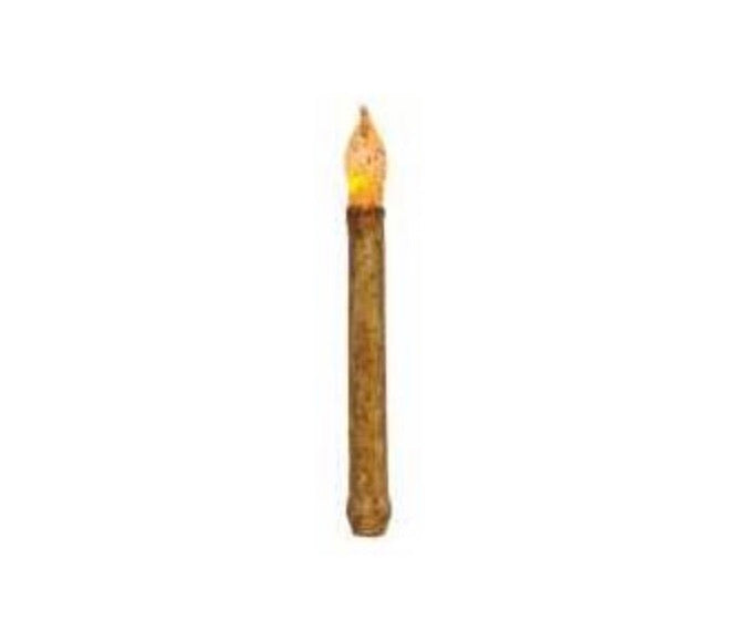 Burnt Ivory Taper Candle - 9”