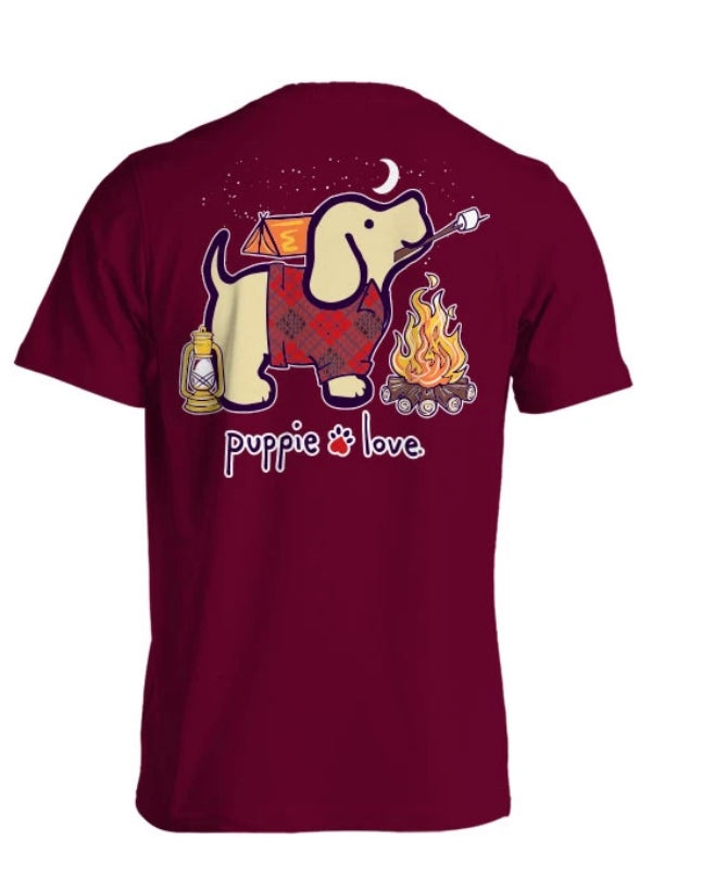 Puppie Love Camping Pup Tee