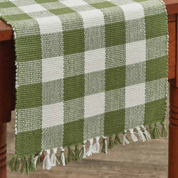 Wicklow Check 13x36 Table Runner - Sage