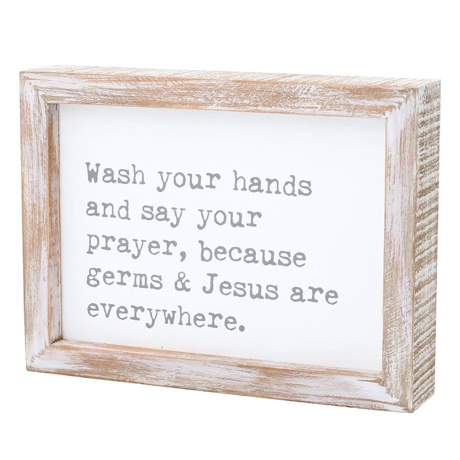 Wash Your Hands Framed Sign