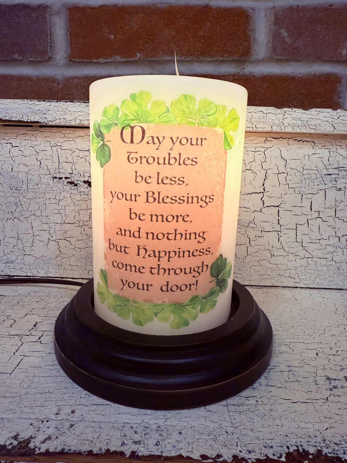Irish Blessings Quote Candle Sleeve