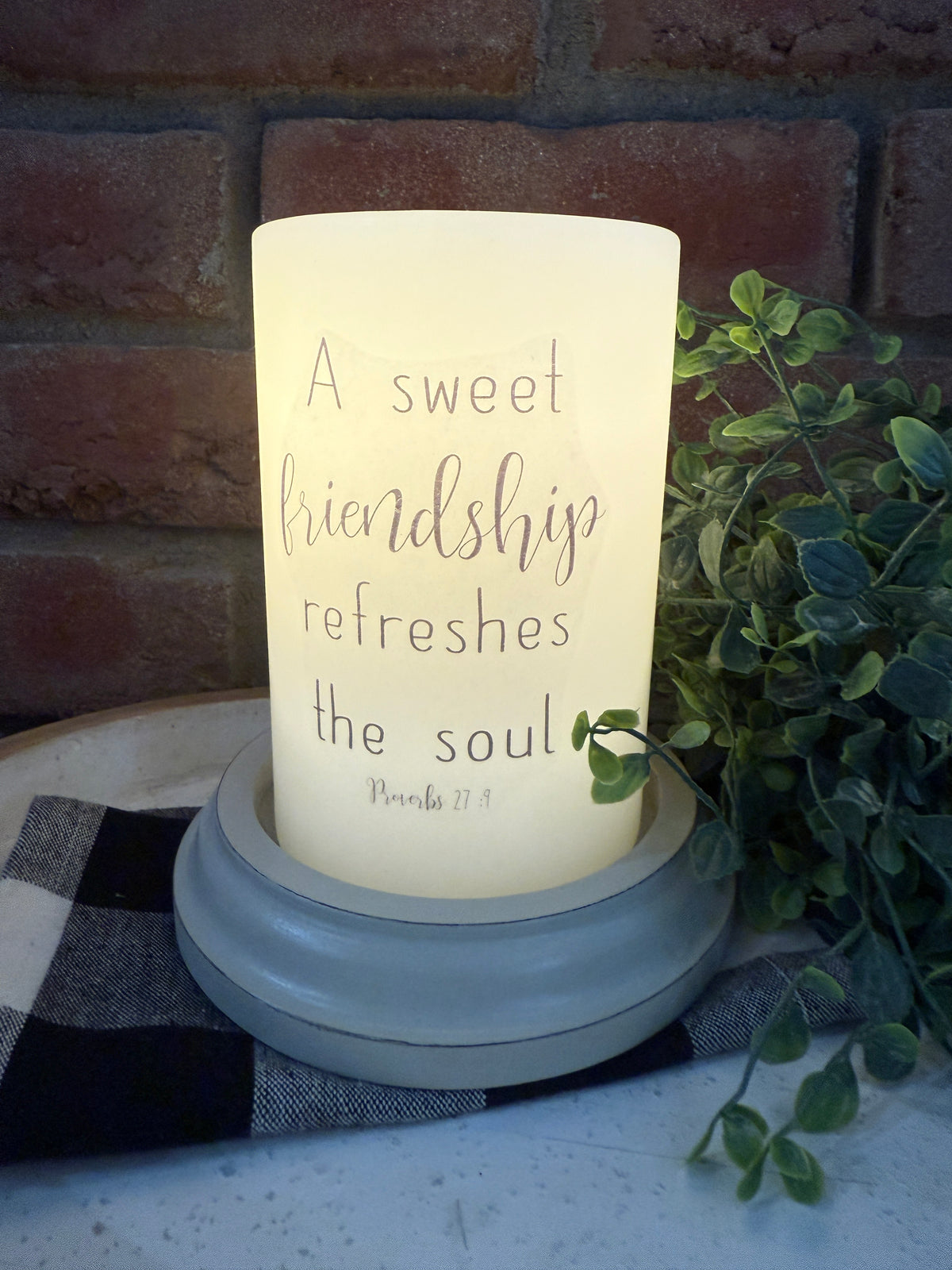 Friendship Candle Sleeve