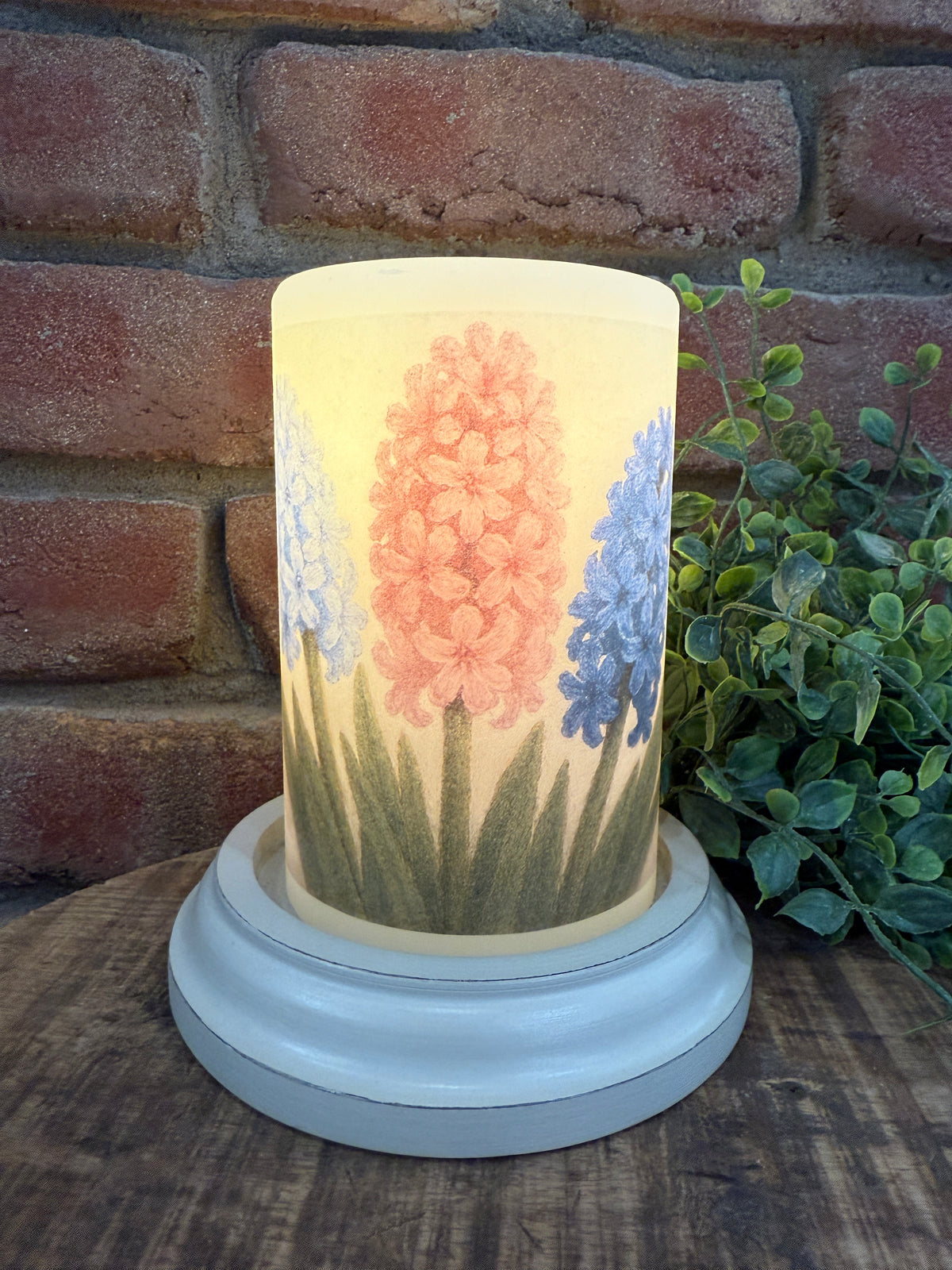 Still Life Hyacinth Bouquet Candle Sleeve