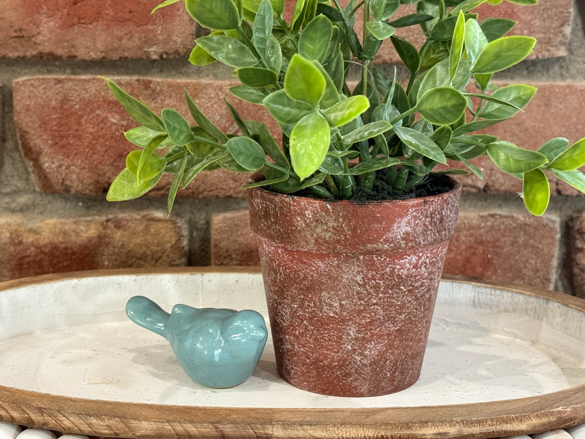 Aqua Ceramic Bird