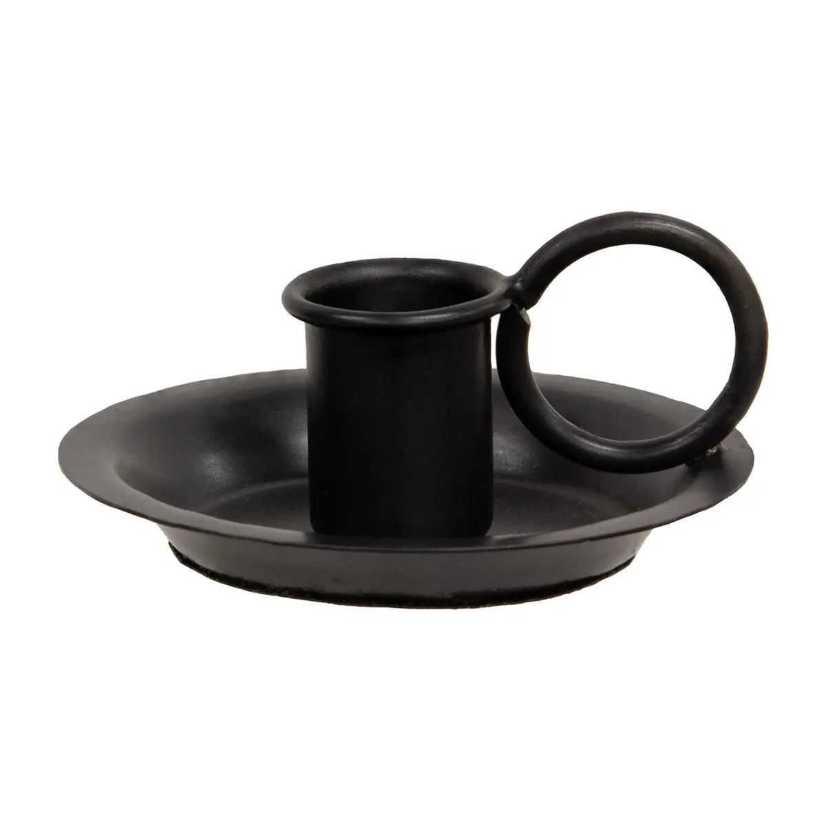 Black Taper Candle Holder with Handle