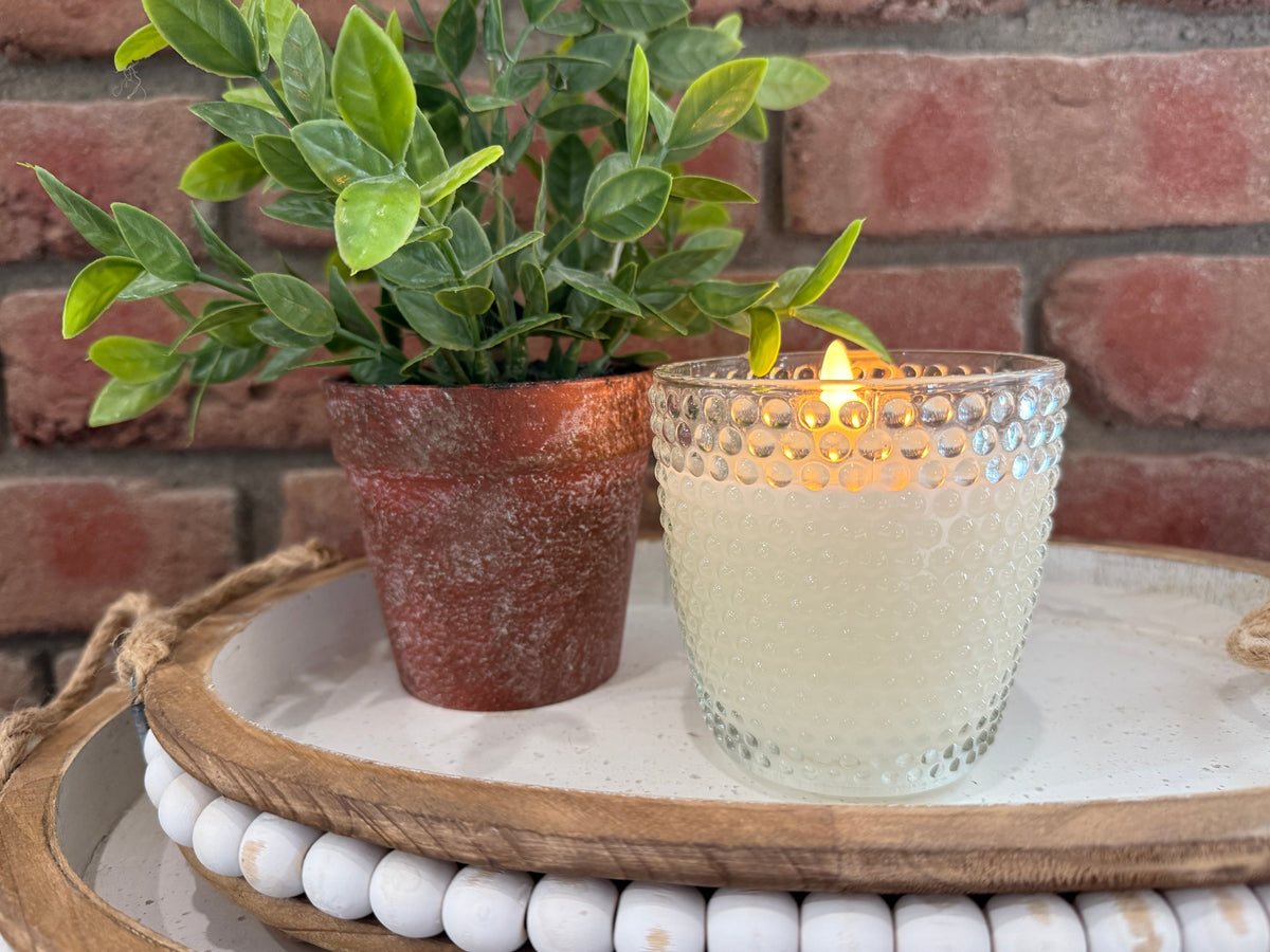 Dotty Glass 3D Flame Candle