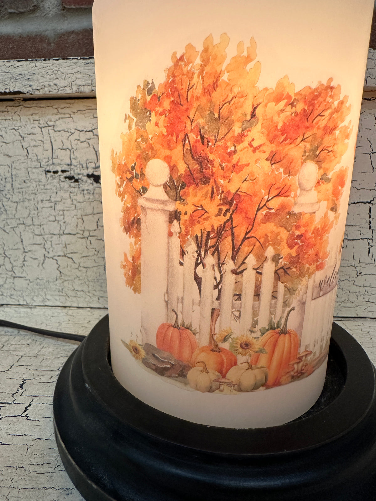 Fall Garden Gate Candle Sleeve