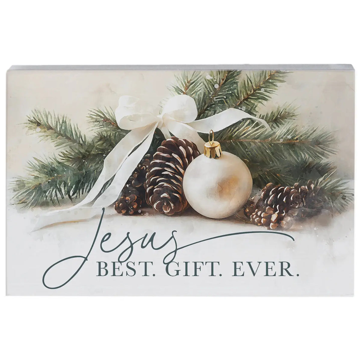 Jesus Best Gift Ever Wood Block Sign
