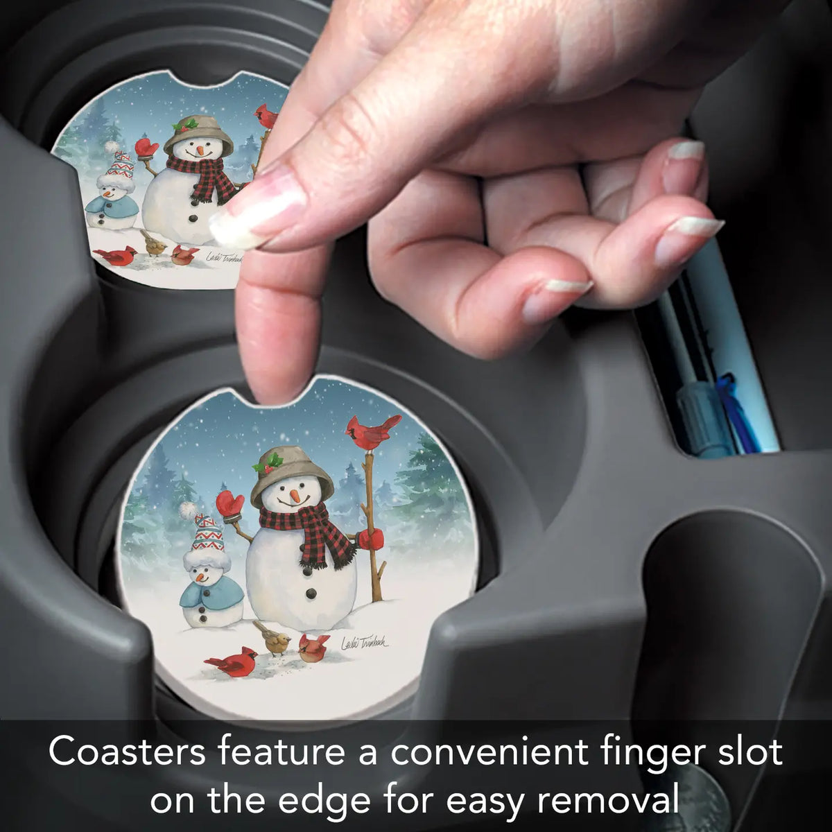 Snowman Family Car Coaster