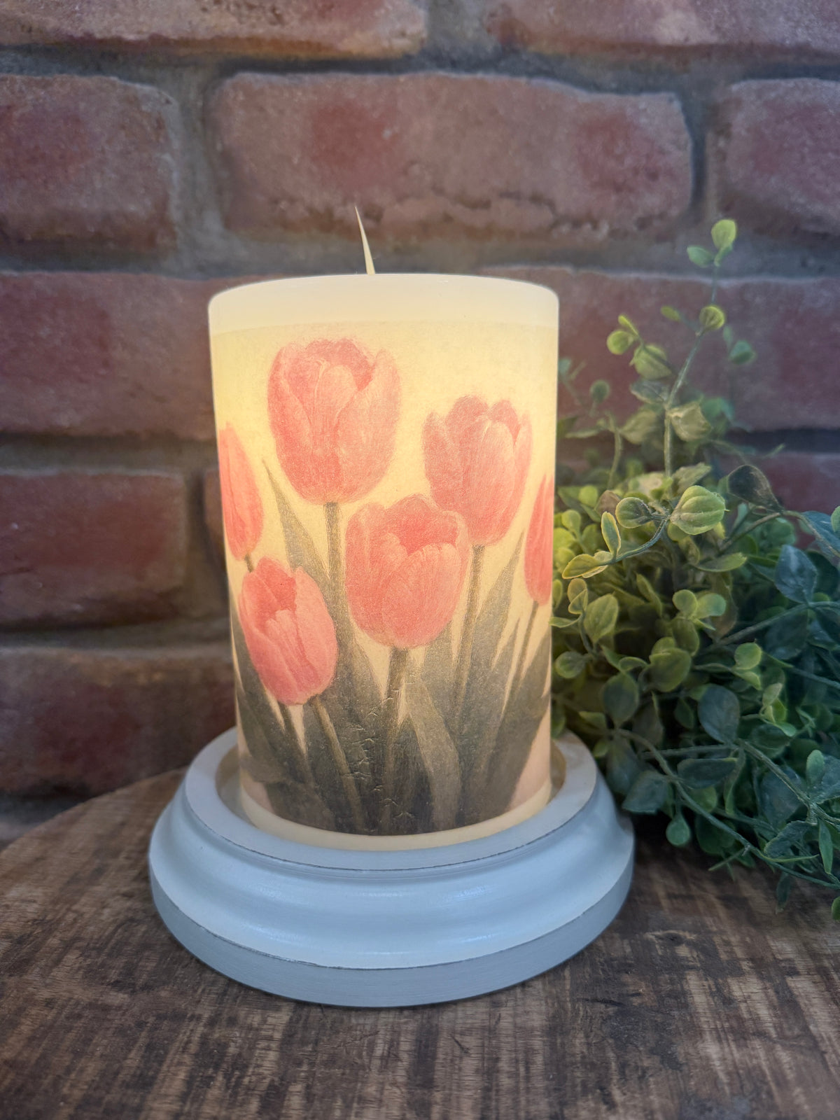Still Life Tulip Bouquet Candle Sleeve