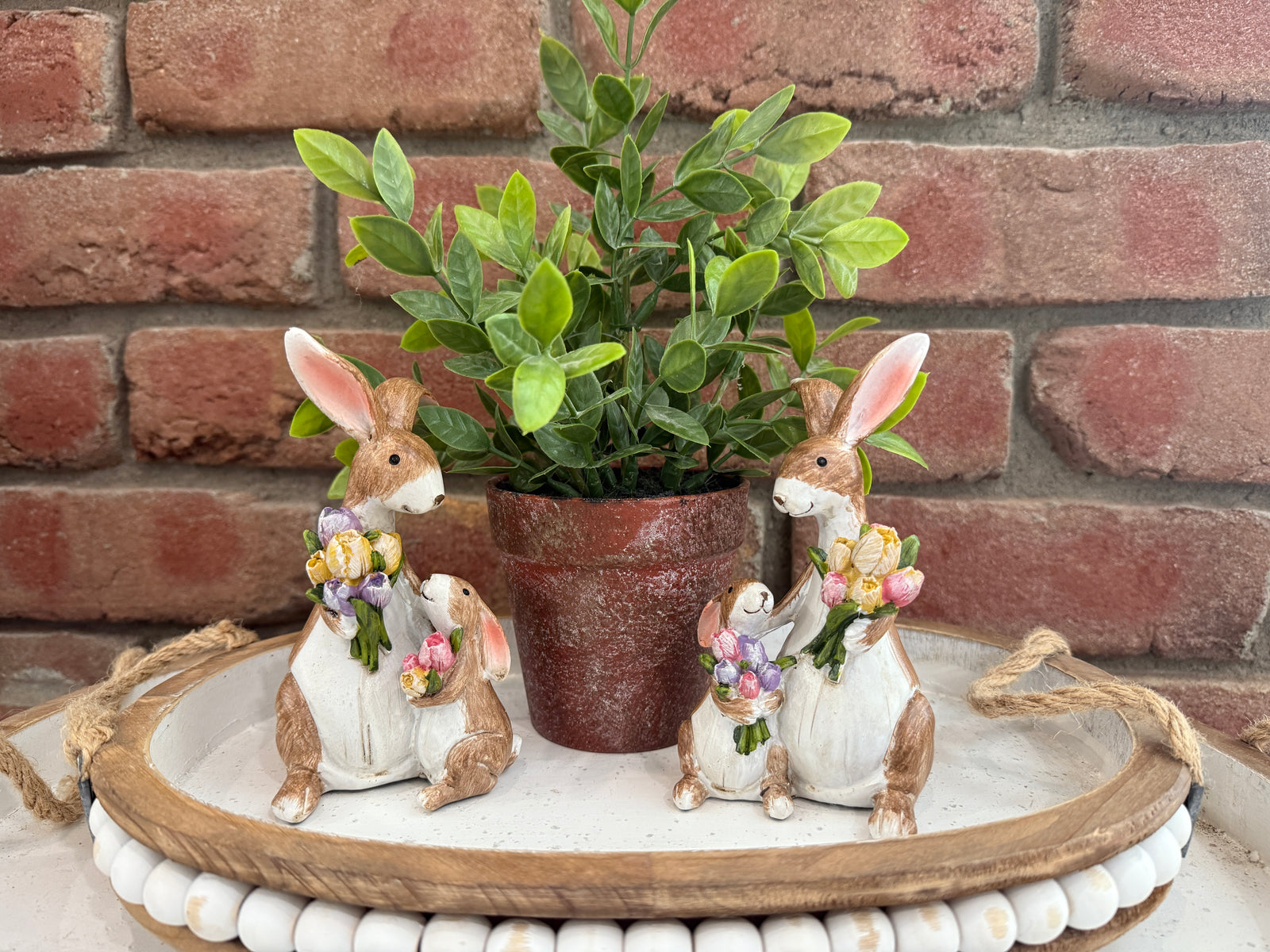 Spring Bunnies with Flowers - 2 Styles