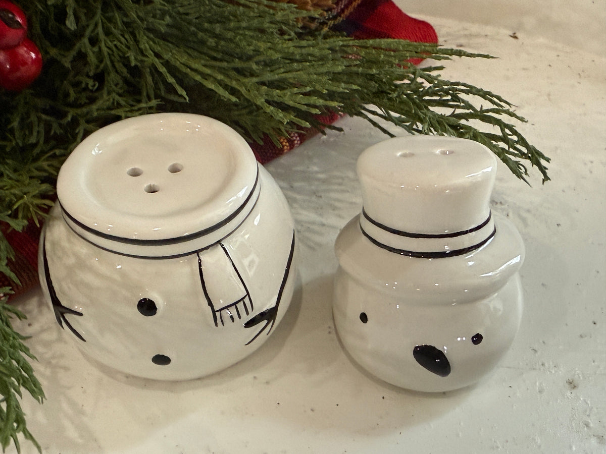 Stacked Snowman Salt &amp; Pepper Set