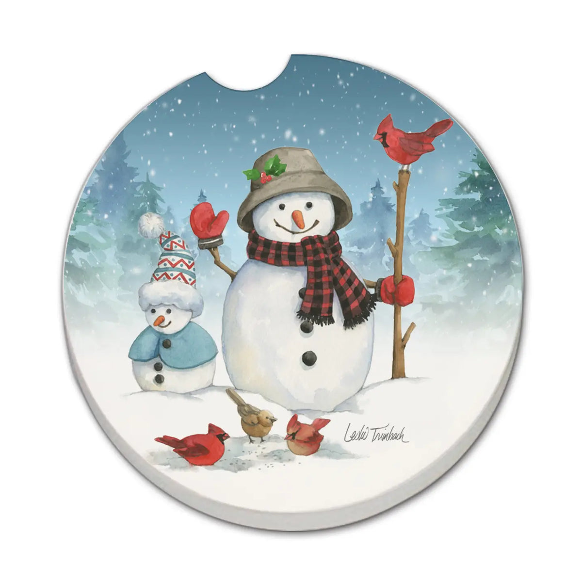 Snowman Family Car Coaster